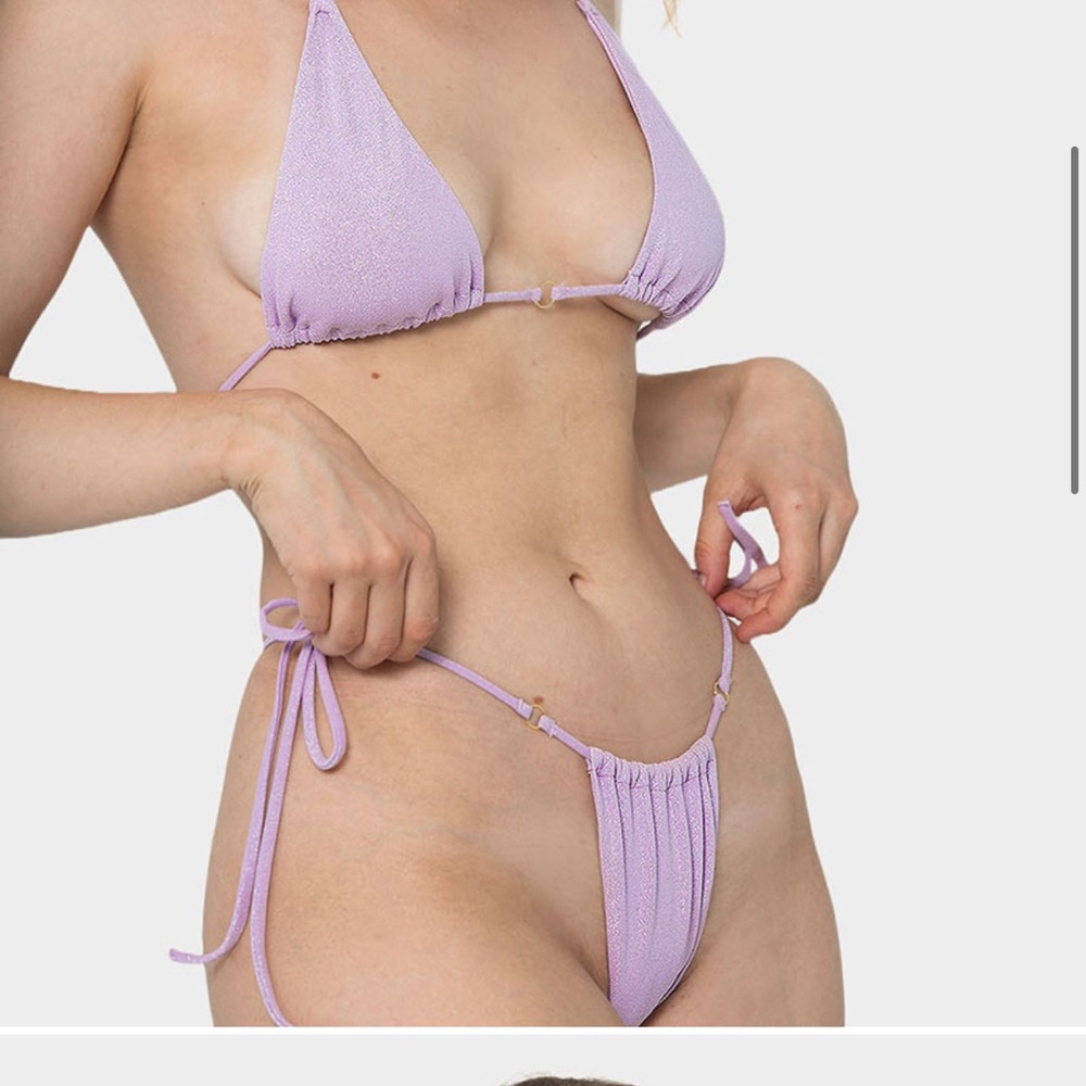 Khassani Lavender Triangle Bikini Set NWT XS